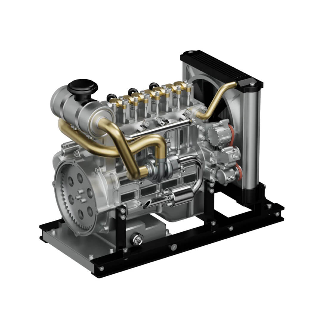 Mini Inline Four-Cylinder Diesel Engine