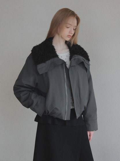Rihen Fur MA-1 Bomber Jacket