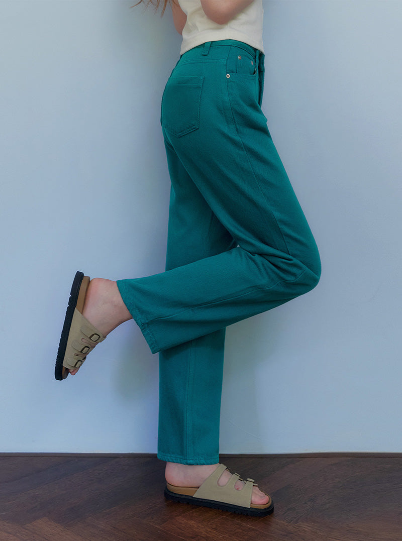 Erin color straight long pants