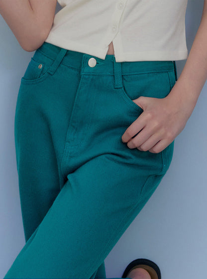 Erin color straight long pants