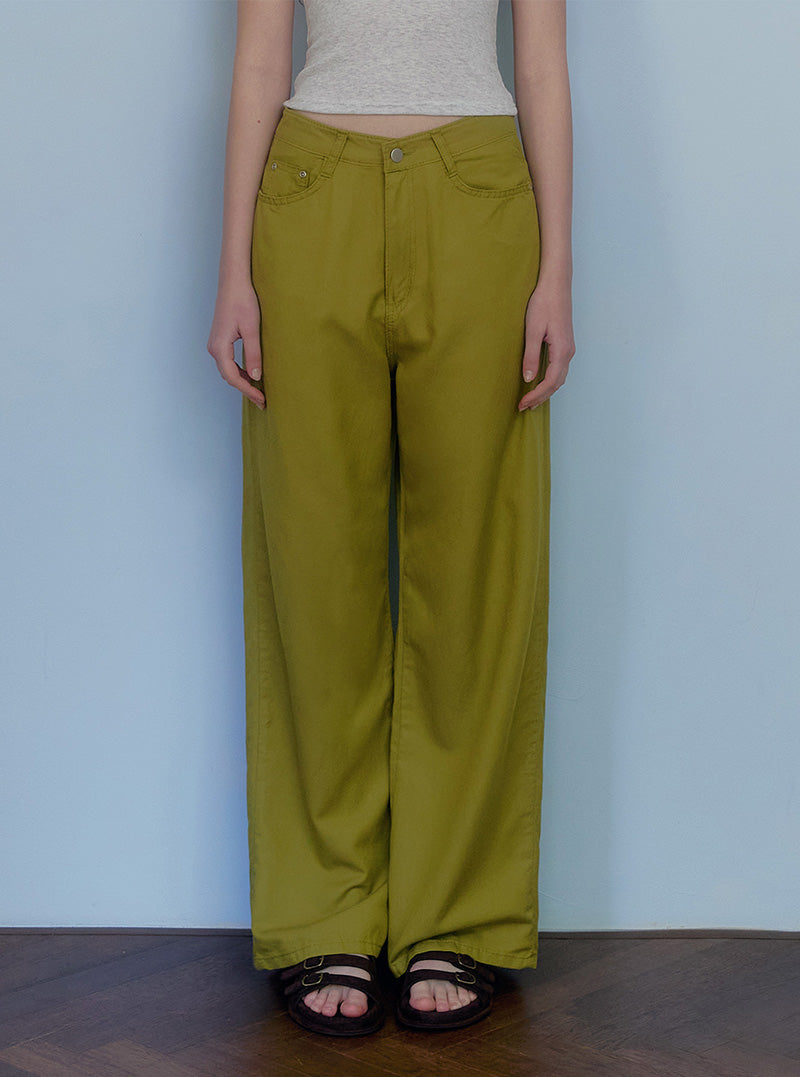 Hezen color straight long pants