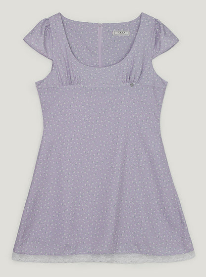 Illat flower cap sleeve mini dress