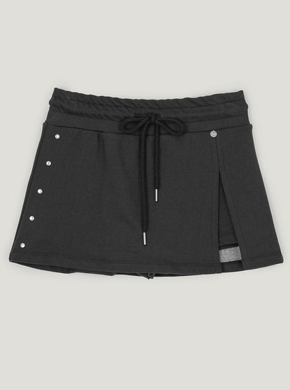 Niven stud slit mini skirt shorts