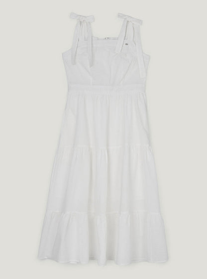 Pendue tiered strap sleeveless long dress