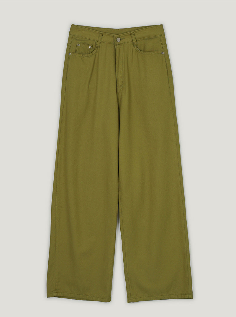 Hezen color straight long pants