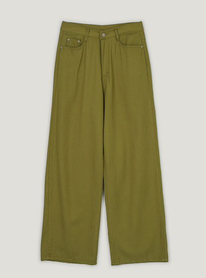 Hezen color straight long pants