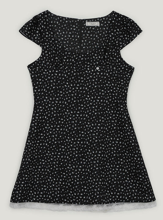 Illat flower cap sleeve mini dress