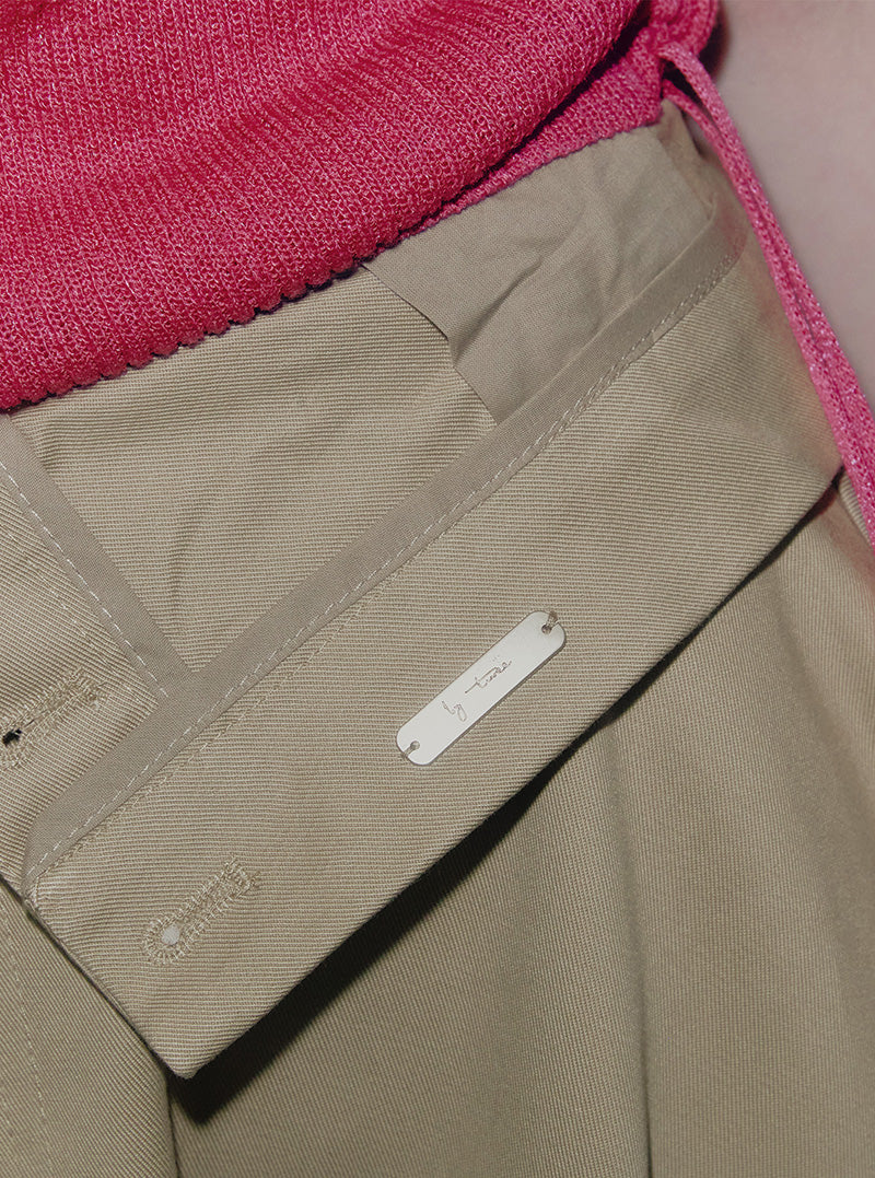Rique folding vintage unbalanced midi skirt