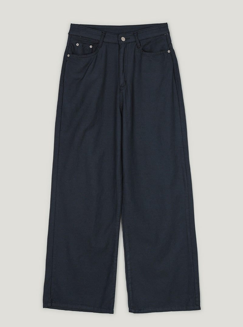 Hezen color straight long pants