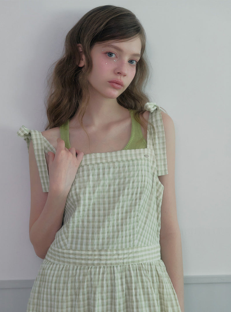 Pendue tiered strap sleeveless long dress