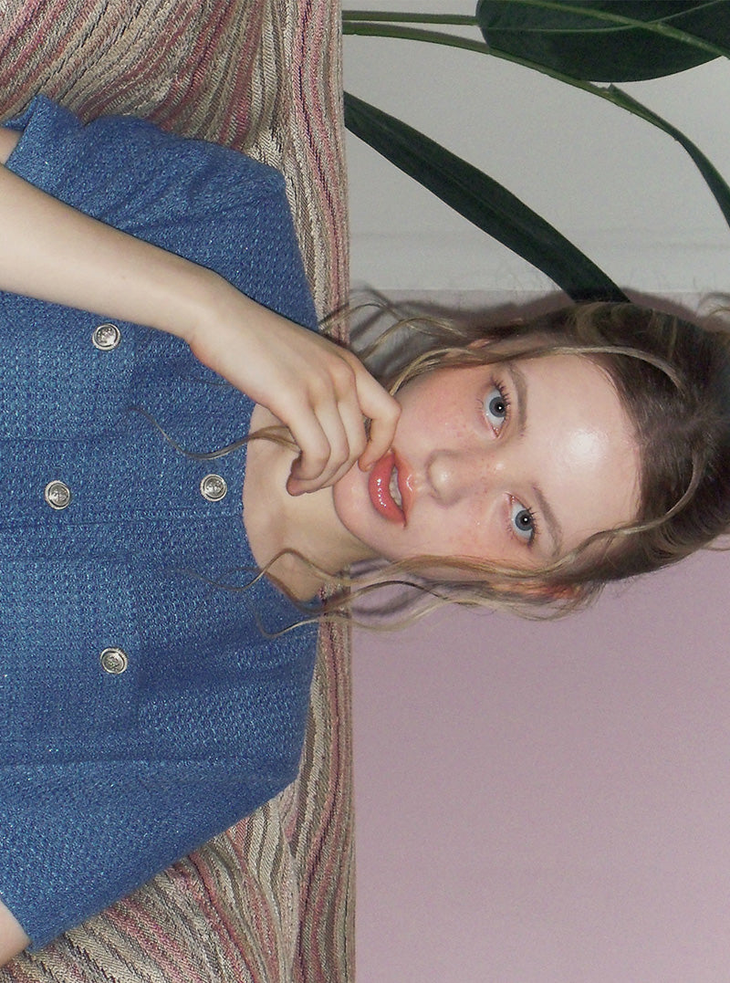Ronne pocket short sleeve tweed jacket