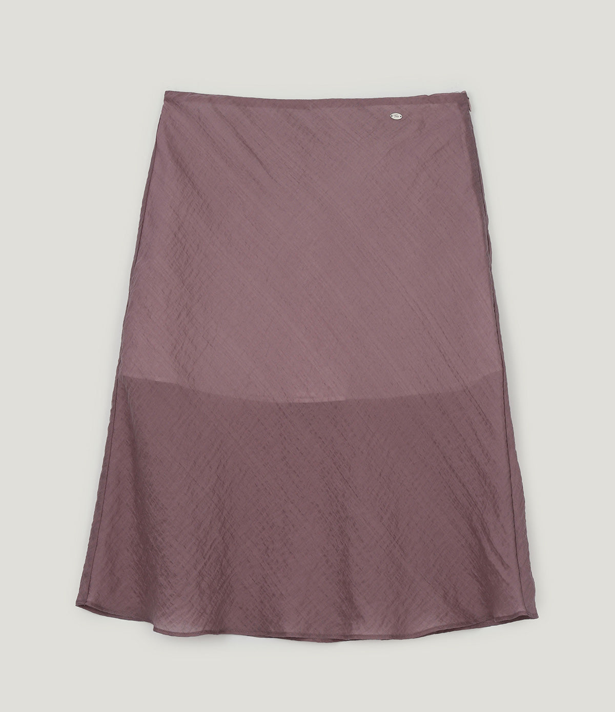 Beret check banding midi skirt