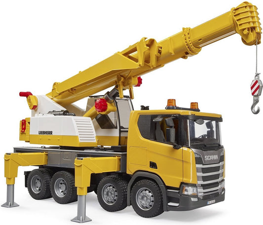 Bruder 3571 truck scania 560r liebherr crane with truck