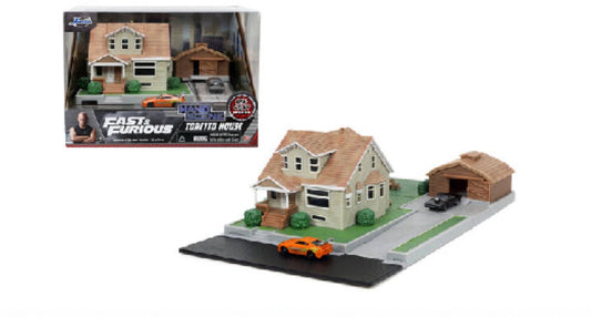 Jada fast furious nano dom's house diorama with vehicles