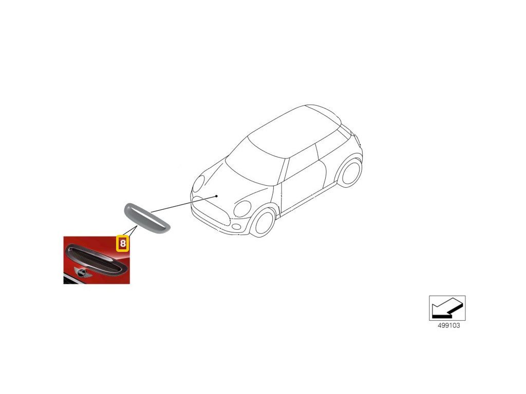 OE CAPAC PRIZĂ DE AER CARBON MINI COOPER S F56 F55 CLUBMAN F54 CABRIO F57 51142353345