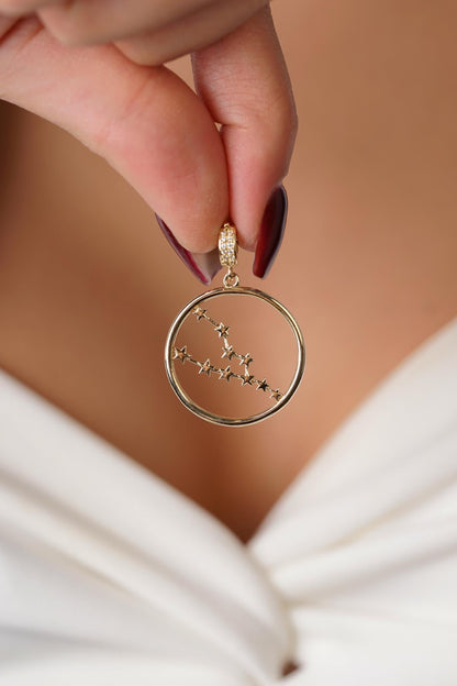 14ct Gold Taurus Zodiac Constellation Pendant