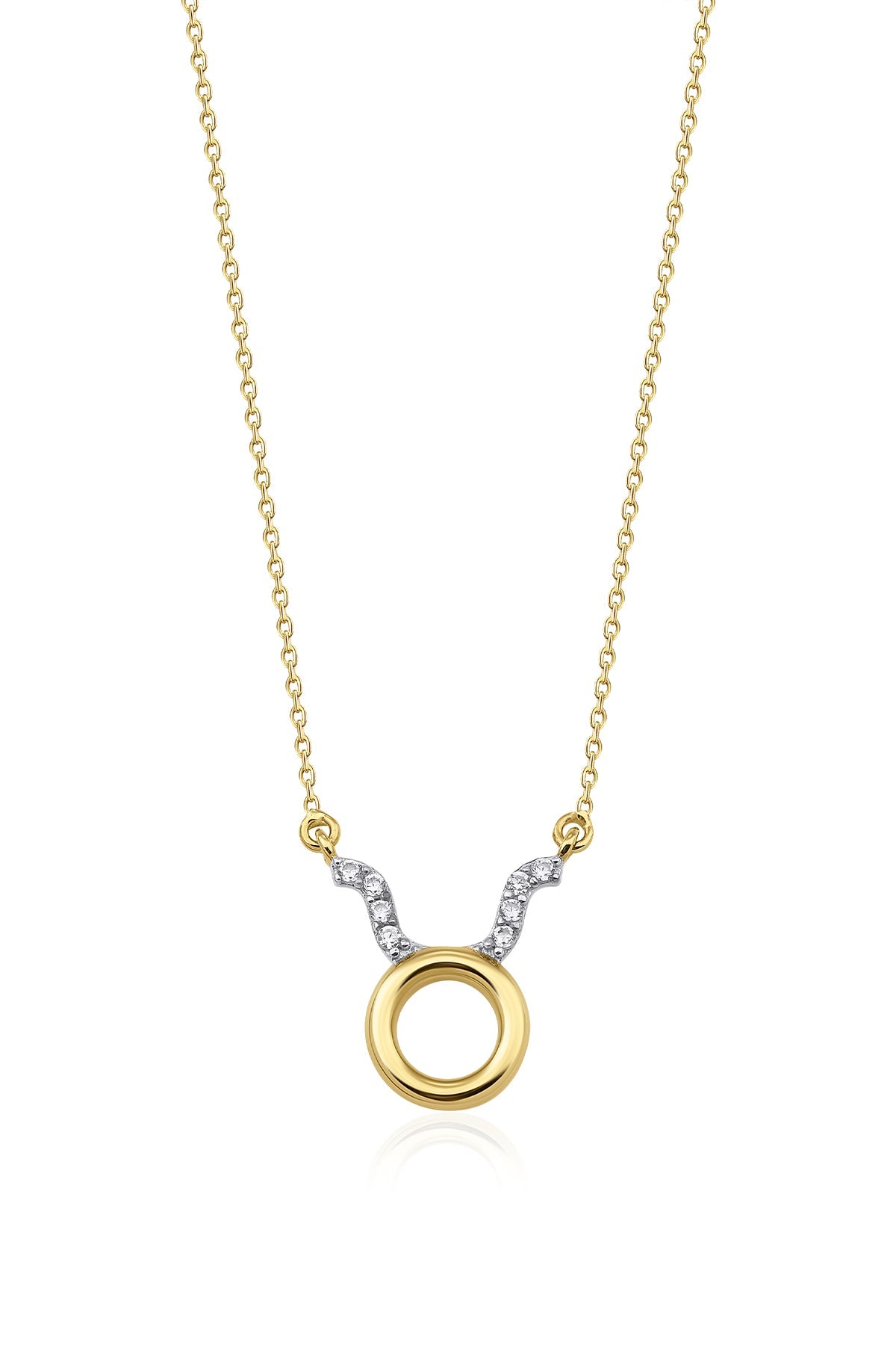 14ct Gold Taurus Zodiac Sign Necklace