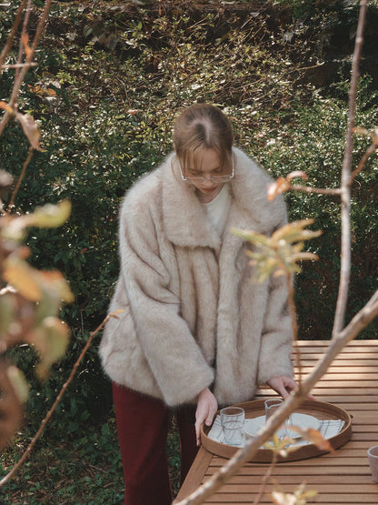 Polton High Neck Soft Fur Jacket