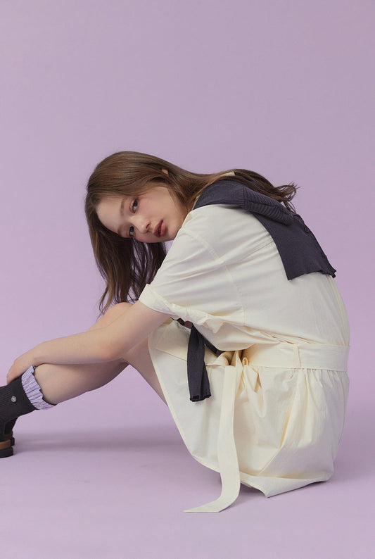 Lovin Roll-Up Shirt Dress (Belt Set)