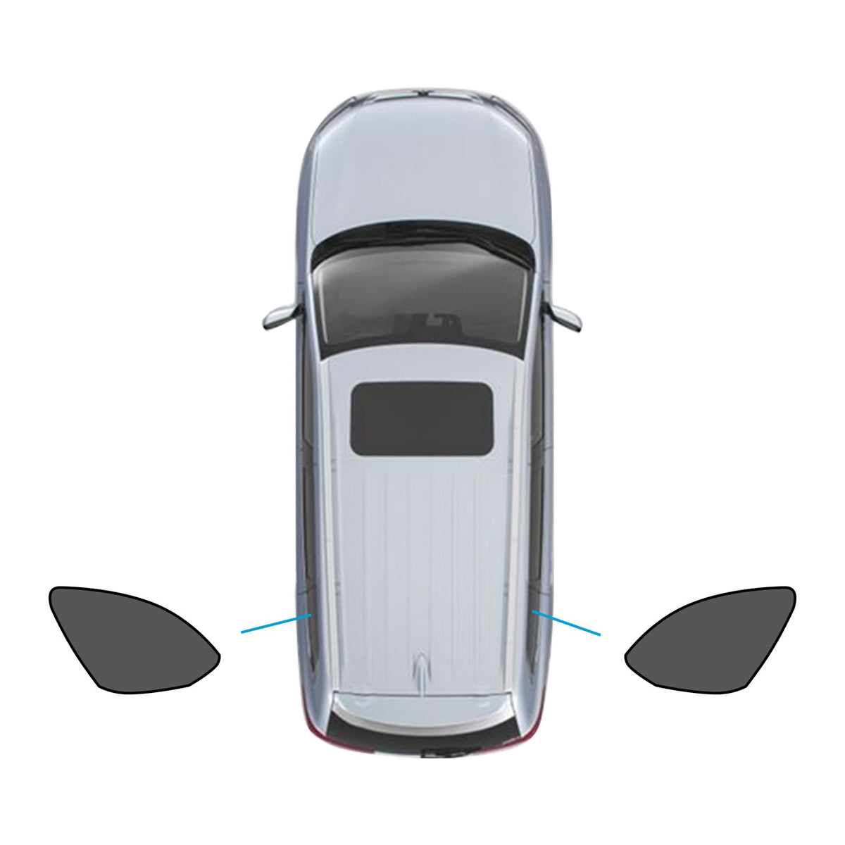 2x Triangular Car Window Sun Shades Suitable for Mazda CX-9 2.5T
