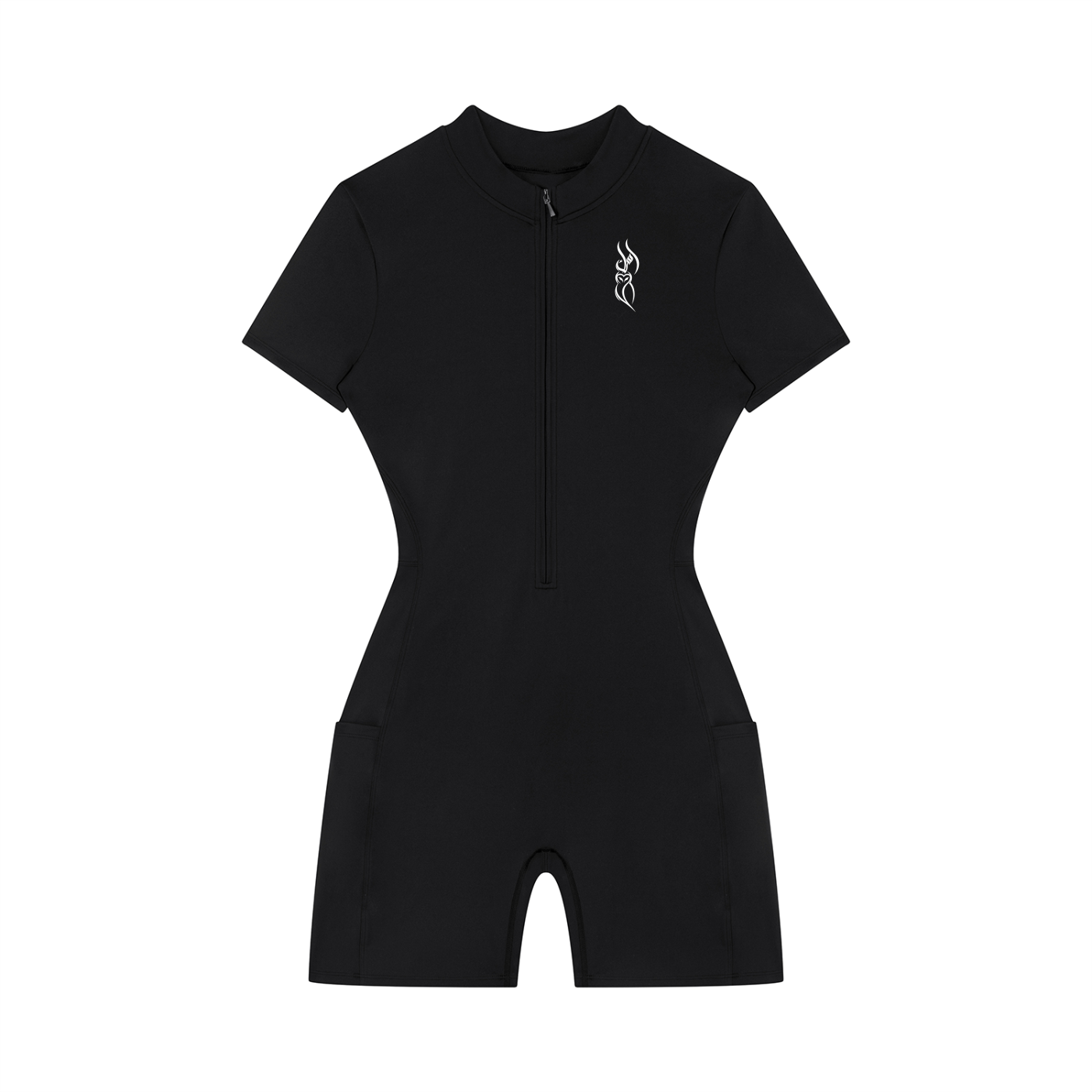 Montenegra Women's Quarter-Zip Short Sleeve Romper