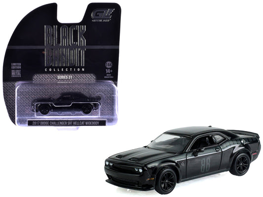 2017 Dodge Challenger SRT Hellcat Widebody Black "Black Bandit" Series 31 1/64 Diecast Model Car by Greenlight