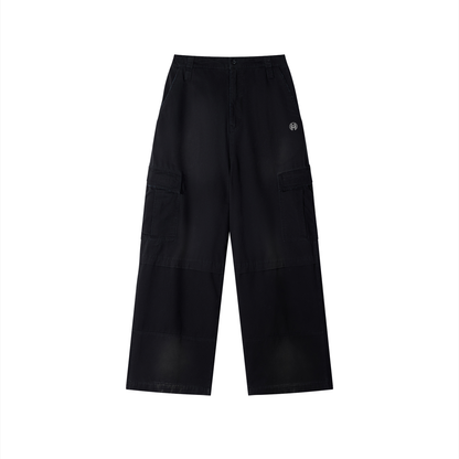 Montenegra Sunfade Washed Wide Leg Cargo Pants