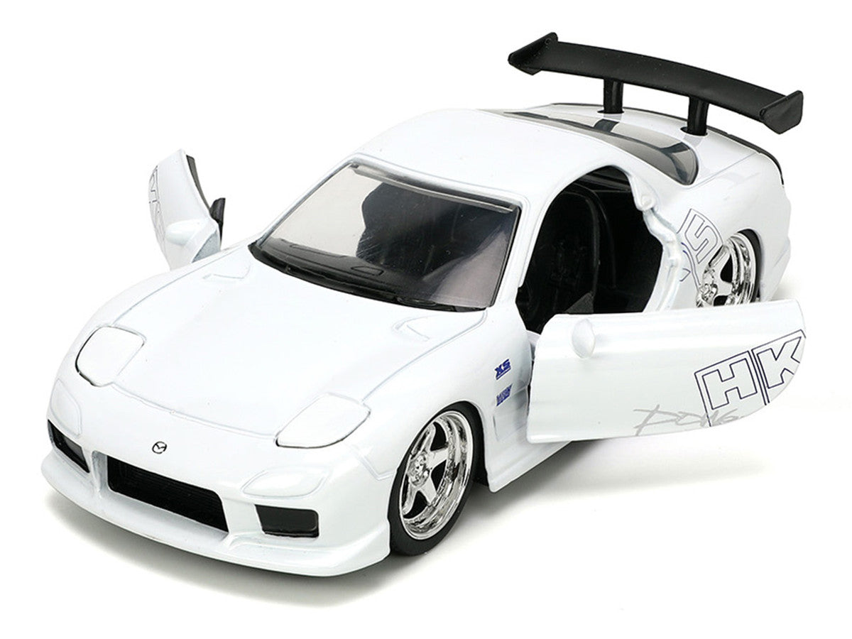 1993 Mazda RX-7 "HKS" White "The Fast and the Furious" (2001) Movie "25 Years of Fast & Furious" Series 1/32 Diecast Model Car by Jada