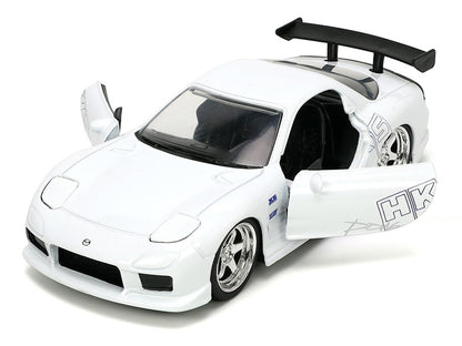 1993 Mazda RX-7 "HKS" White "The Fast and the Furious" (2001) Movie "25 Years of Fast & Furious" Series 1/32 Diecast Model Car by Jada