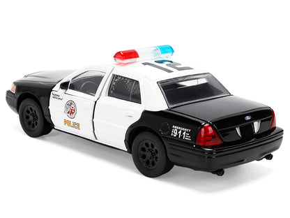 Ford Crown Victoria "LAPD (Los Angeles Police Department) Black and White "The Fast and the Furious" (2001) Movie "Fast & Furious" Series 1/32 Diecast Model Car by Jada