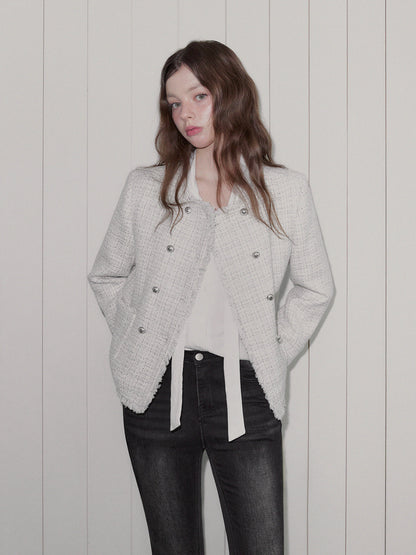 HENDY Tweed Double-Button Jacket