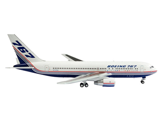 Boeing 767-200 Commercial Aircraft "Boeing House Livery" (N767BA) White with Blue and Red Stripes 1/400 Diecast Model by V1:400