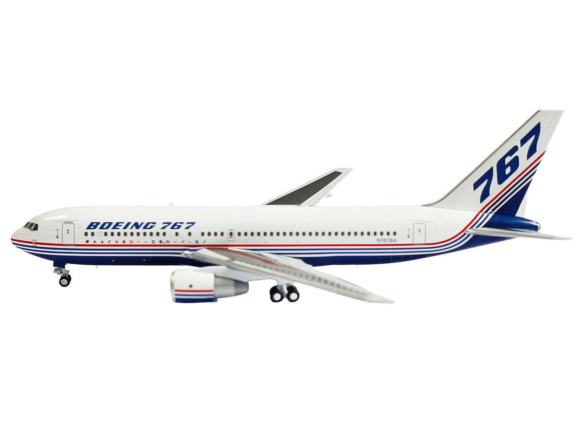 Boeing 767-200 Commercial Aircraft "Boeing House Livery" (N767BA) White with Blue and Red Stripes 1/400 Diecast Model by V1:400