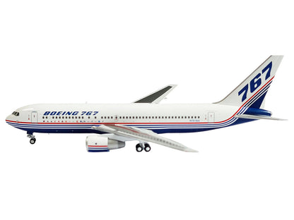 Boeing 767-200 Commercial Aircraft "Boeing House Livery" (N767BA) White with Blue and Red Stripes 1/400 Diecast Model by V1:400