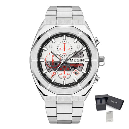 MEGIR New Watch for Men Top Brand Luxury Casual Quartz Wristwatch with Chronograph Waterproof Luminous Auto Date Reloj Hombre 2225