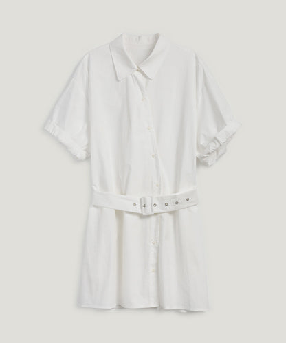 Lovin Roll-Up Shirt Dress (Belt Set)