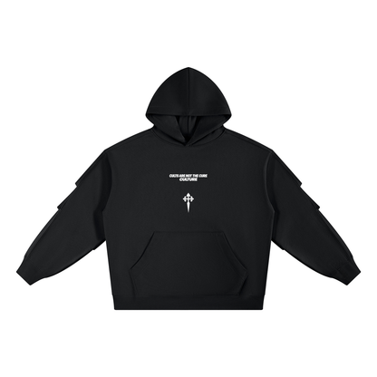 Montenegra Heavyweight Ruched Sleeves Hoodie