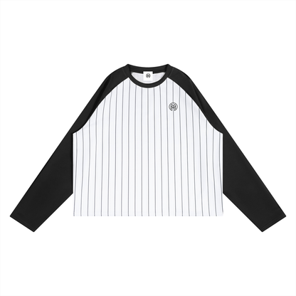 Montenegra Striped Raglan Long Sleeve T-Shirt