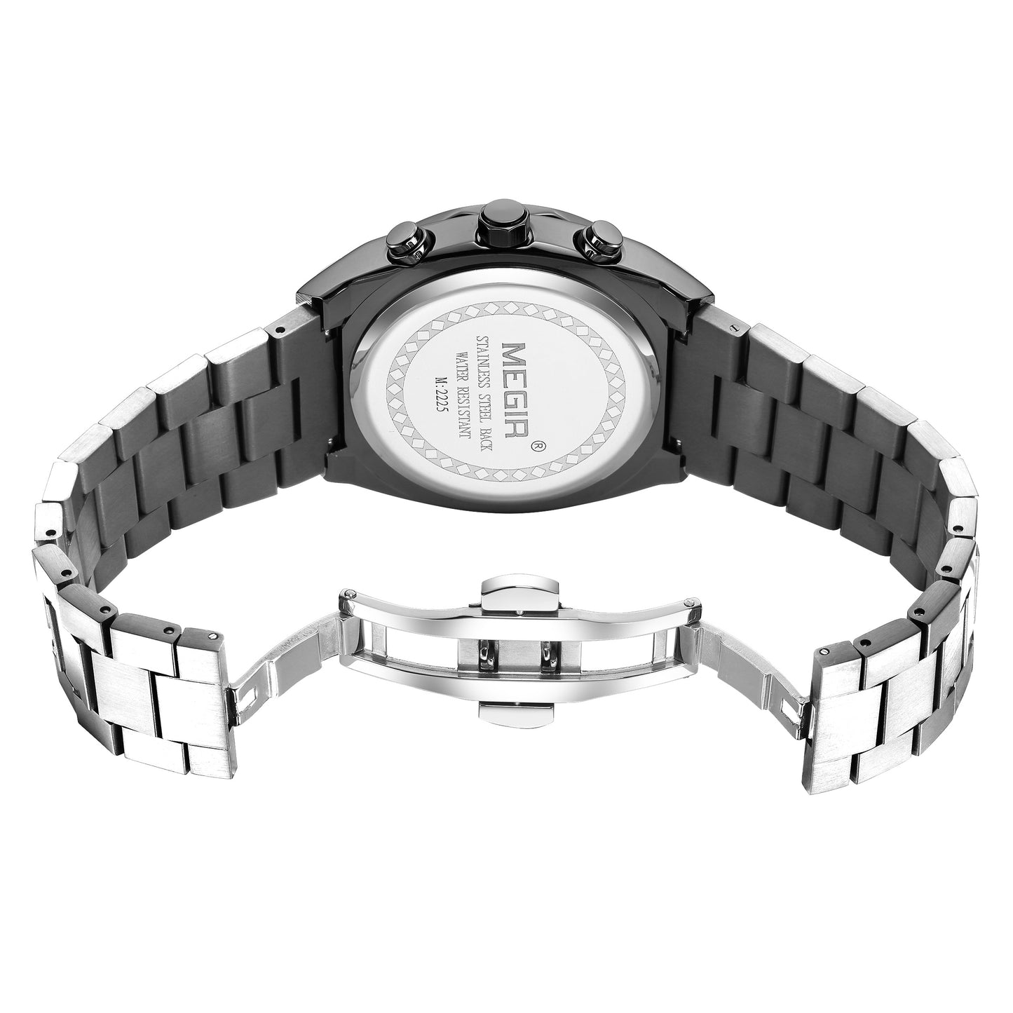 MEGIR New Watch for Men Top Brand Luxury Casual Quartz Wristwatch with Chronograph Waterproof Luminous Auto Date Reloj Hombre 2225