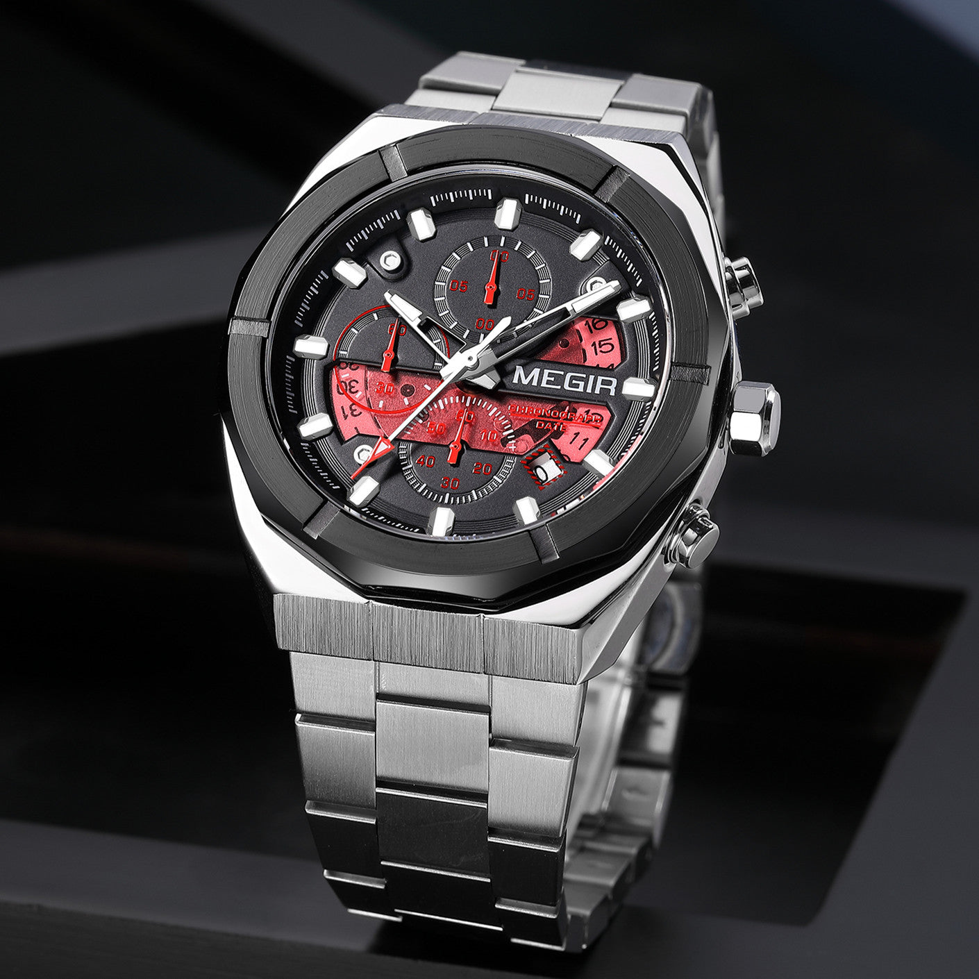 MEGIR New Watch for Men Top Brand Luxury Casual Quartz Wristwatch with Chronograph Waterproof Luminous Auto Date Reloj Hombre 2225