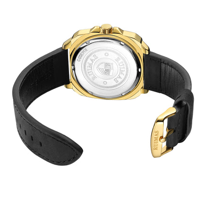 RUIMAS Top Brand Fashion Sports Quartz Wrist Watches for Men Waterproof Luminous Leather Band Relogio Masculino with Auto Date 303
