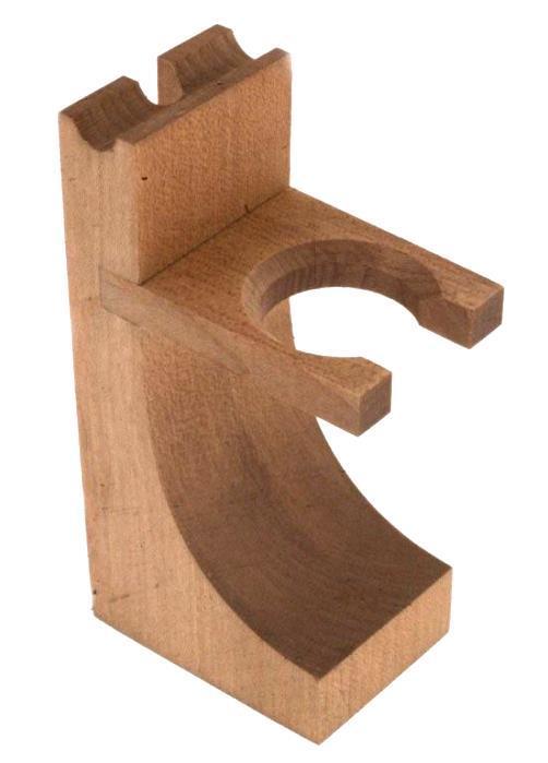 Col. Conk Stand holds Double Track Razor with  Shave Brush - Hardwood (Razor &amp; Brush Not Included)