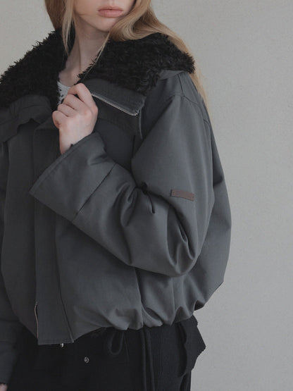 Rihen Fur MA-1 Bomber Jacket