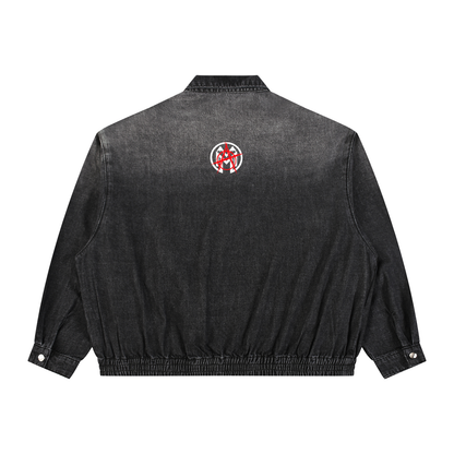 Montenegra Vintage Wash Full-Zip Denim Jacket