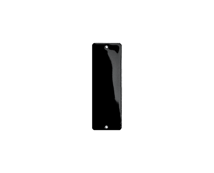 Black Enamel Sign 4 x 12 cm (1⅝" x 4¾")