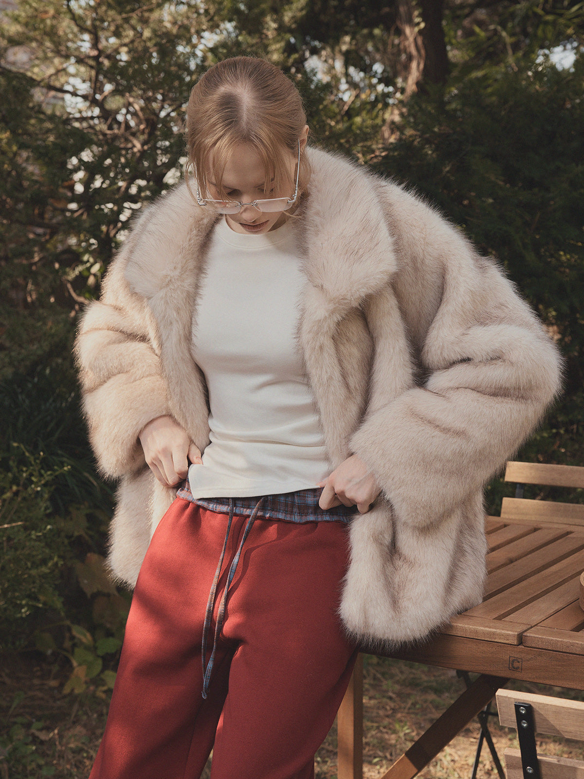 Polton High Neck Soft Fur Jacket