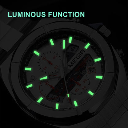MEGIR New Watch for Men Top Brand Luxury Casual Quartz Wristwatch with Chronograph Waterproof Luminous Auto Date Reloj Hombre 2225