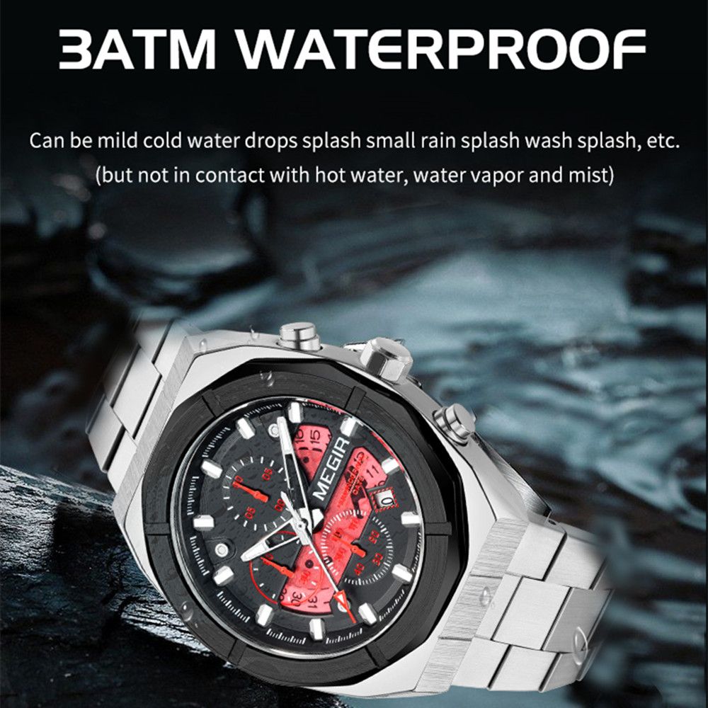 MEGIR New Watch for Men Top Brand Luxury Casual Quartz Wristwatch with Chronograph Waterproof Luminous Auto Date Reloj Hombre 2225