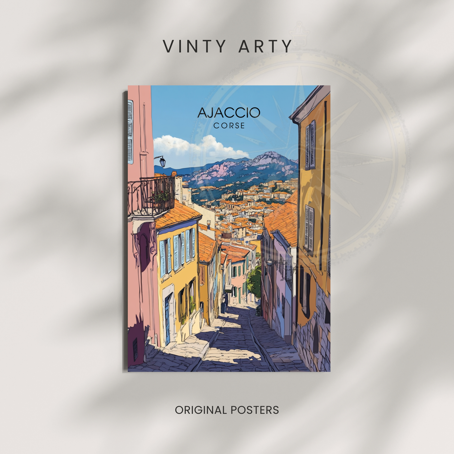 Affiche Ajaccio | Poster Corse | Affiche Corse