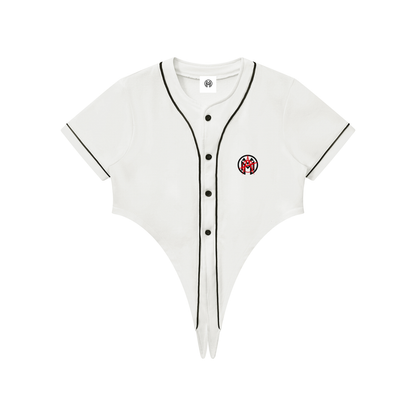 Montenégra Women's Piping Baseball Jersey White